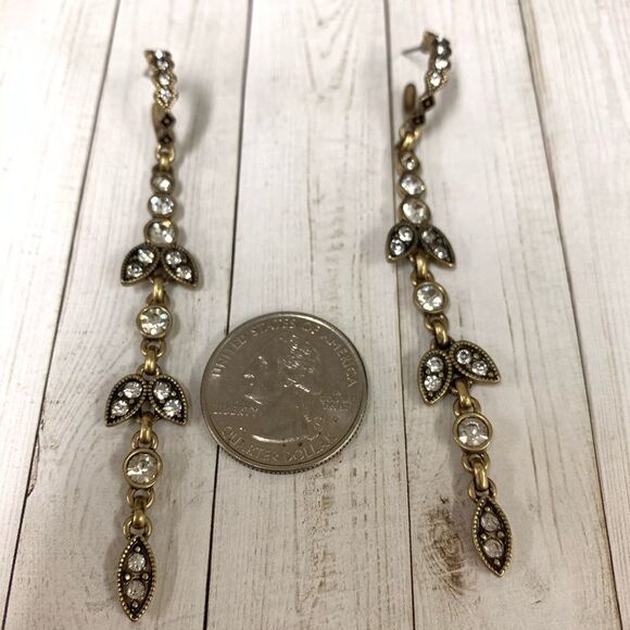 J Crew Long Crystal Dangle Earrings‎ - Picture 2 of 3